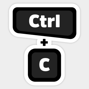 Ctrl + C  - Computer Programming - Light Color Sticker